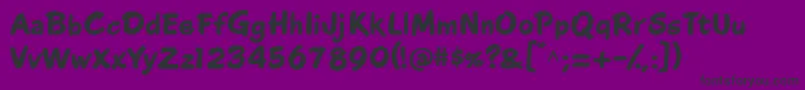 フォントCacMoose – 紫の背景に黒い文字