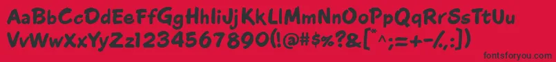 CacMoose Font – Black Fonts on Red Background