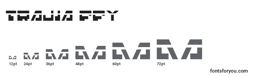 Размеры шрифта Trajia ffy