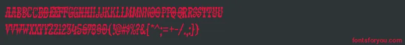 KadonkRegular Font – Red Fonts on Black Background