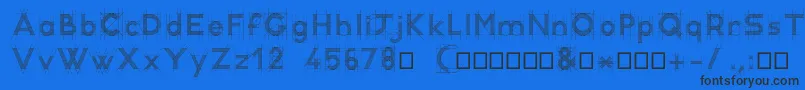 Шрифт RcDemo – чёрные шрифты на синем фоне