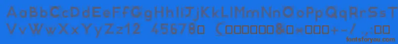 RcDemo Font – Brown Fonts on Blue Background