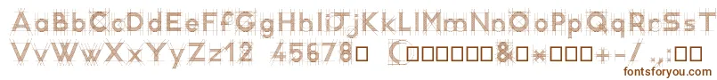Czcionka RcDemo – brązowe czcionki na białym tle