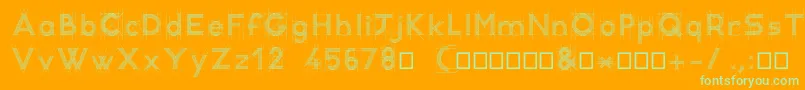 RcDemo-Schriftart – Grüne Schriften auf orangefarbenem Hintergrund