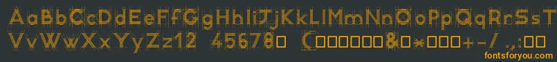 RcDemo Font – Orange Fonts on Black Background