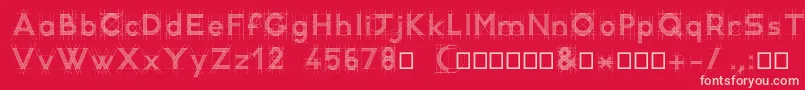 RcDemo Font – Pink Fonts on Red Background