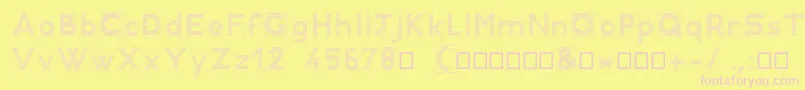 RcDemo Font – Pink Fonts on Yellow Background