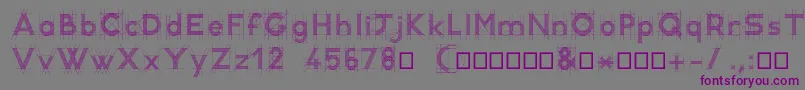 RcDemo-fontti – violetit fontit harmaalla taustalla