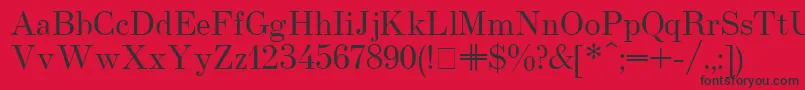 Usualnew Font – Black Fonts on Red Background