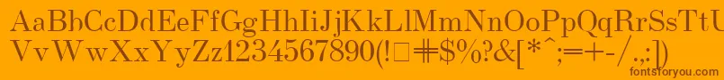 Usualnew Font – Brown Fonts on Orange Background