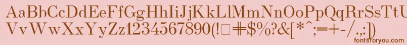 Usualnew Font – Brown Fonts on Pink Background