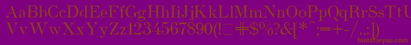 Шрифт Usualnew – коричневые шрифты на фиолетовом фоне