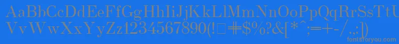 フォントUsualnew – 青い背景に灰色の文字