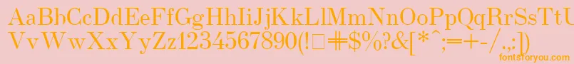 Usualnew Font – Orange Fonts on Pink Background