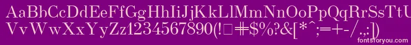 Usualnew Font – Pink Fonts on Purple Background