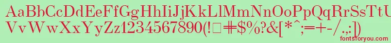 Usualnew Font – Red Fonts on Green Background