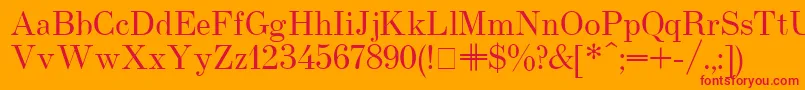 Usualnew Font – Red Fonts on Orange Background