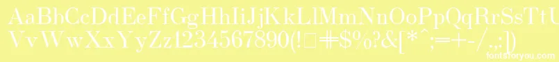 Usualnew Font – White Fonts on Yellow Background