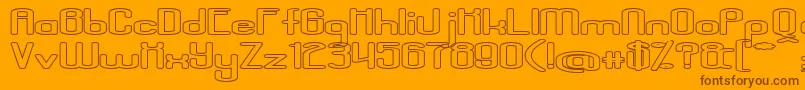 AposiopesisDwarfedStroked Font – Brown Fonts on Orange Background