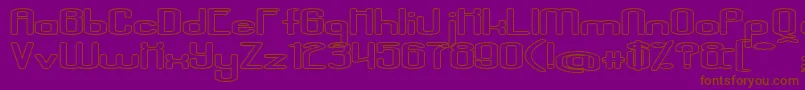 AposiopesisDwarfedStroked Font – Brown Fonts on Purple Background