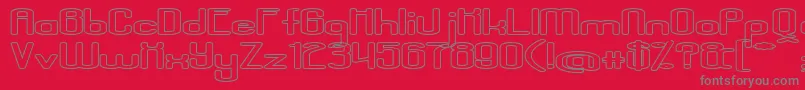 AposiopesisDwarfedStroked Font – Gray Fonts on Red Background