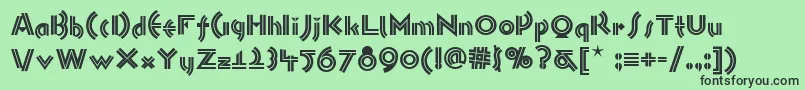 Monkeybusinessnf-fontti – mustat fontit vihreällä taustalla