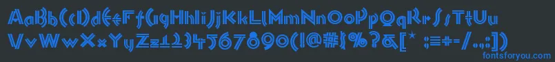 Monkeybusinessnf Font – Blue Fonts on Black Background