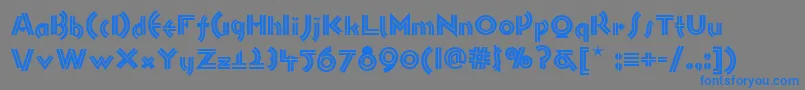 フォントMonkeybusinessnf – 灰色の背景に青い文字