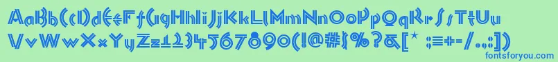 Monkeybusinessnf Font – Blue Fonts on Green Background