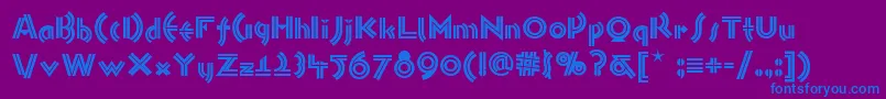Шрифт Monkeybusinessnf – синие шрифты на фиолетовом фоне