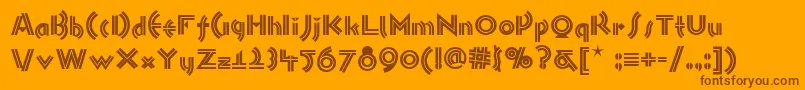 Monkeybusinessnf-Schriftart – Braune Schriften auf orangefarbenem Hintergrund