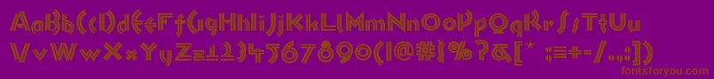 フォントMonkeybusinessnf – 紫色の背景に茶色のフォント