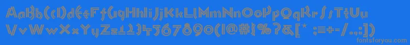 Monkeybusinessnf-fontti – harmaat kirjasimet sinisellä taustalla