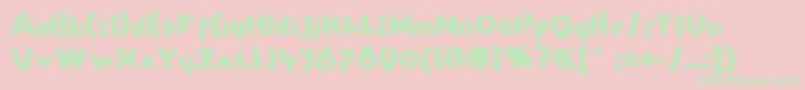Monkeybusinessnf-fontti – vihreät fontit vaaleanpunaisella taustalla