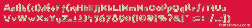Monkeybusinessnf Font – Green Fonts on Red Background