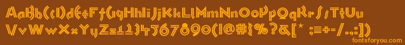 Шрифт Monkeybusinessnf – оранжевые шрифты на коричневом фоне