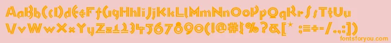 Monkeybusinessnf Font – Orange Fonts on Pink Background