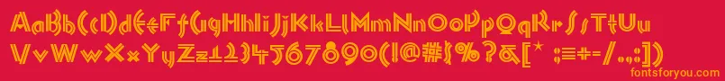 Шрифт Monkeybusinessnf – оранжевые шрифты на красном фоне