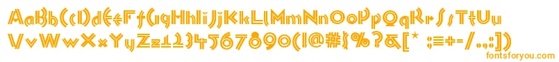 Monkeybusinessnf-Schriftart – Orangefarbene Schriften auf weißem Hintergrund