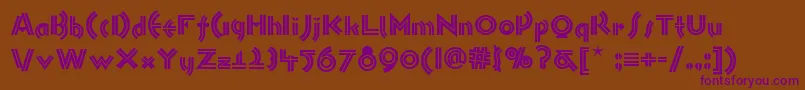 Monkeybusinessnf-fontti – violetit fontit ruskealla taustalla