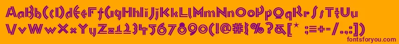 Monkeybusinessnf-Schriftart – Violette Schriften auf orangefarbenem Hintergrund