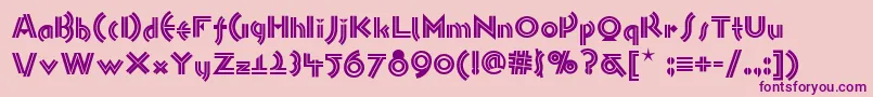 Monkeybusinessnf-fontti – violetit fontit vaaleanpunaisella taustalla