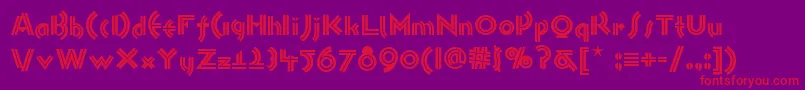 フォントMonkeybusinessnf – 紫の背景に赤い文字
