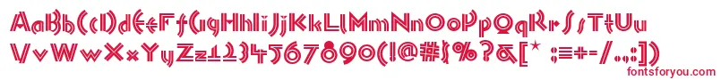 フォントMonkeybusinessnf – 白い背景に赤い文字