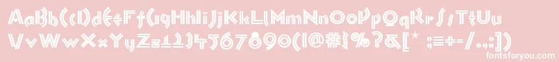 Monkeybusinessnf-fontti – valkoiset fontit vaaleanpunaisella taustalla