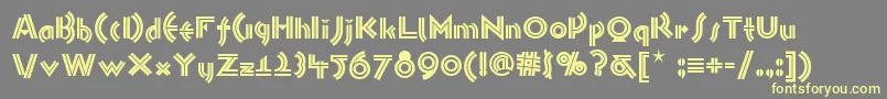 Шрифт Monkeybusinessnf – жёлтые шрифты на сером фоне