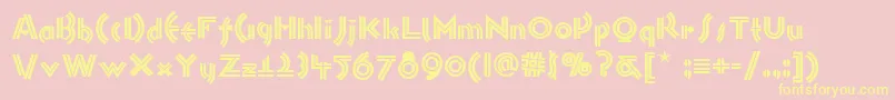 Шрифт Monkeybusinessnf – жёлтые шрифты на розовом фоне