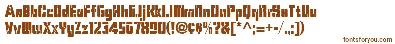 Шрифт StencilCamera – коричневые шрифты на белом фоне
