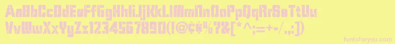 StencilCamera Font – Pink Fonts on Yellow Background