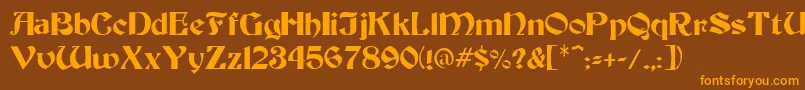 BoaltyRegular Font – Orange Fonts on Brown Background